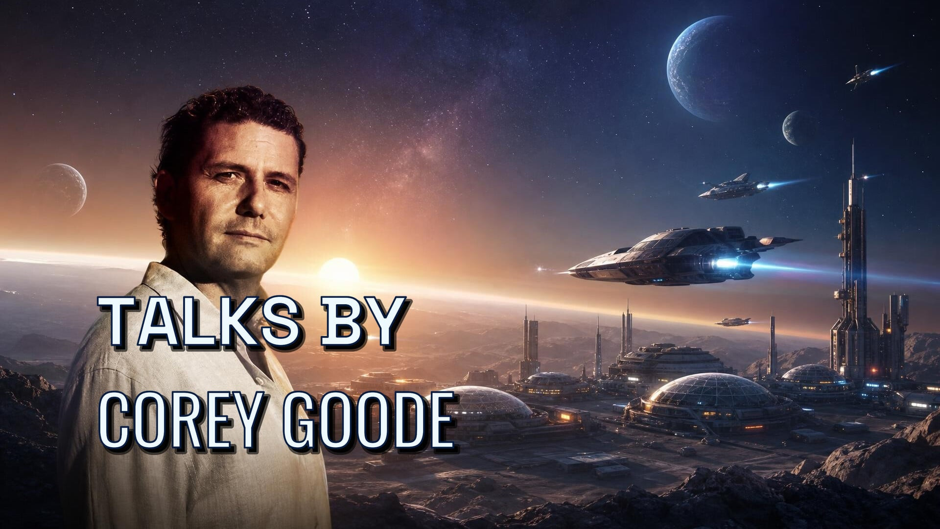 Talks by Corey Goode — official programme artwork